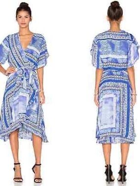 Parker blue print maxi dress